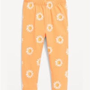 Old Navy Orange Floral Kids Leggings size 2T
